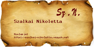 Szalkai Nikoletta névjegykártya